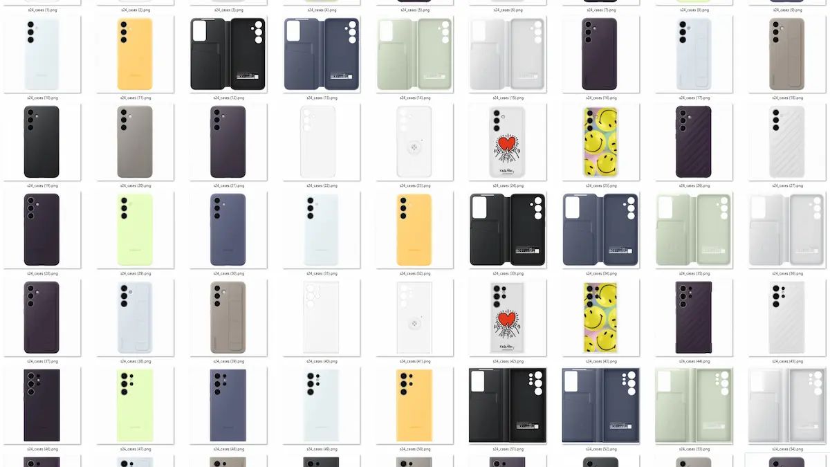 A range of official cases for the Samsung Galaxy S24 series have all been leaked