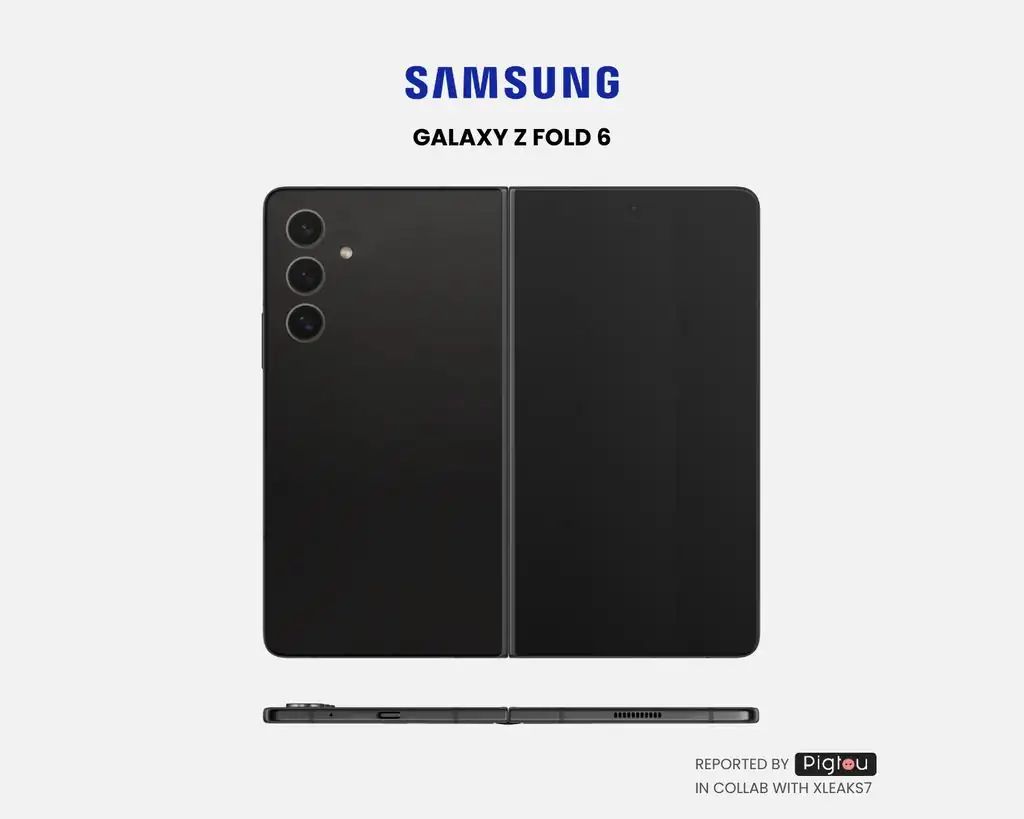 Samsung Galaxy Z Fold6 renders based on patent