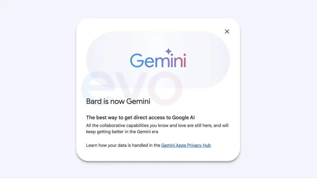 Google Bard turns into Gemini